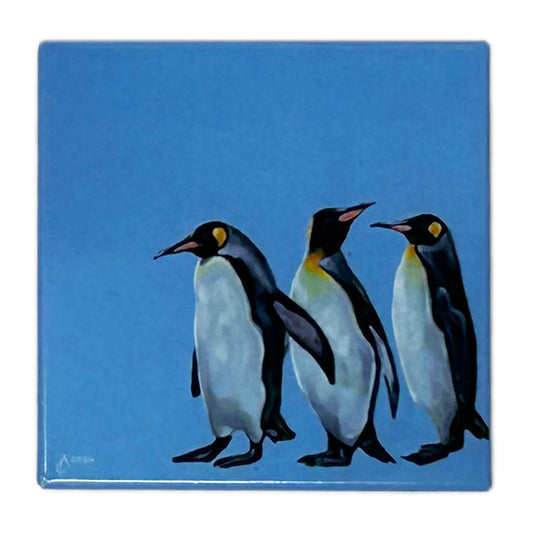 King Penguins Square Magnet Ally Smith