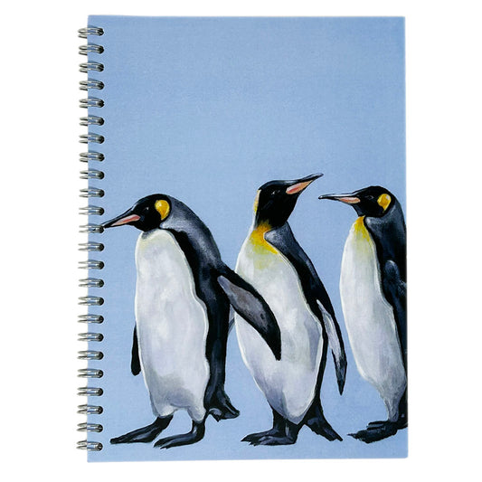 Ally Smith is a local Edinburgh based artist who has always been inspired to paint nature. Ally paints in contemporary bright, bold colours, creating characterful animal studies.
This Penguins Notebook is perfect for all your lists, drawings and doodles.
A5 Spiral bound, blank pages.
