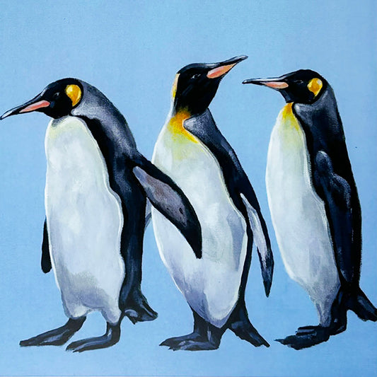 Ally Smith is a local Edinburgh based artist who has always been inspired to paint nature. Ally paints in contemporary bright, bold colours, creating characterful animal studies.
Penguin poster, designed and printed in Scotland on paper from managed forests.
29.8cm square