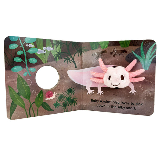 Baby Axolotl Finger Puppet Book