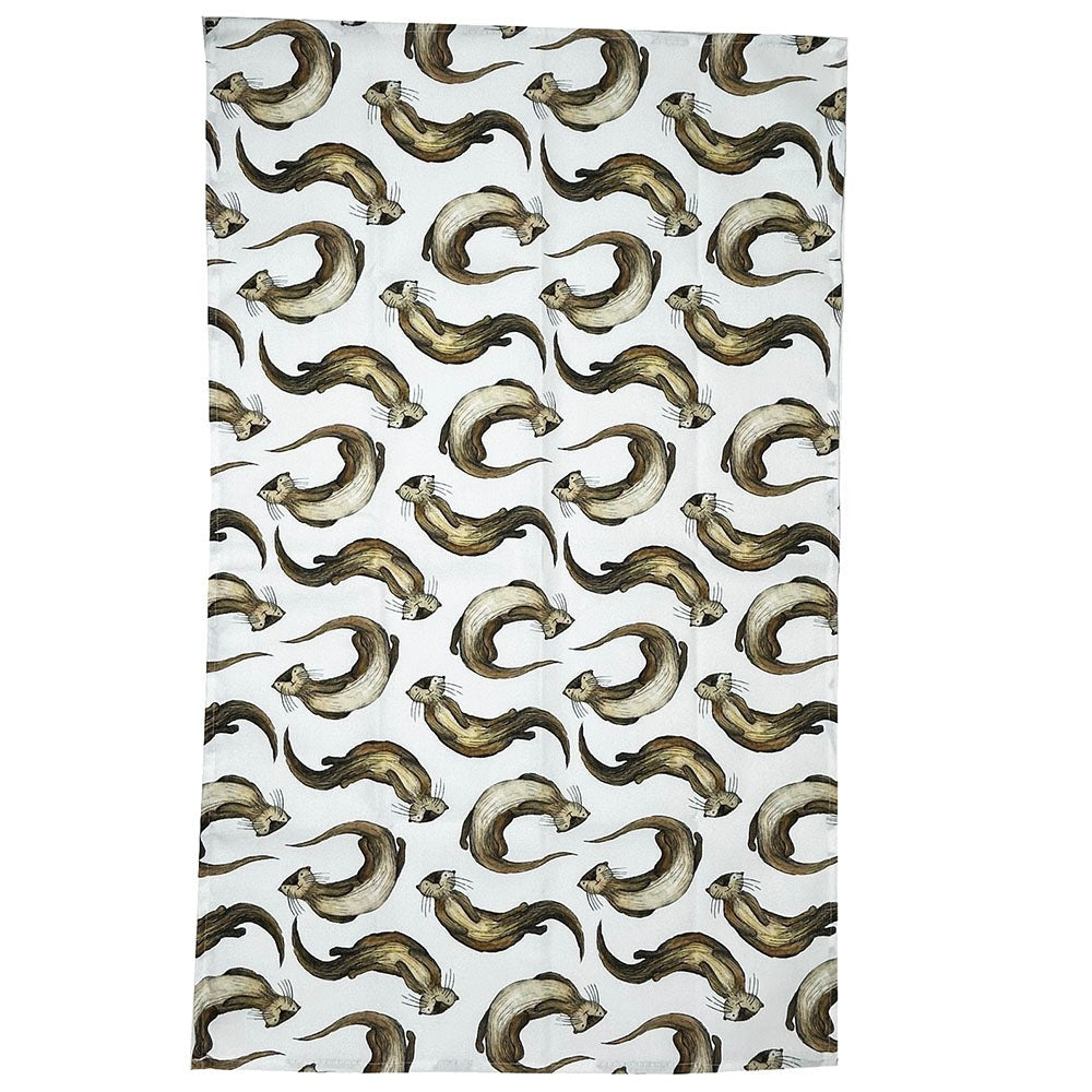 Otter Tea Towel by Catherine Redgate