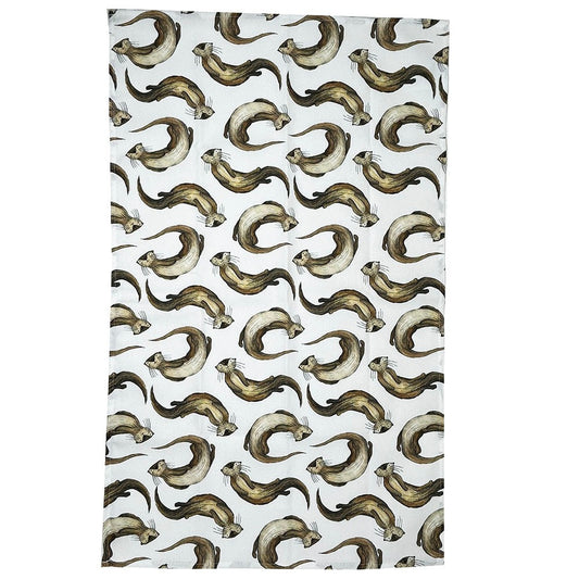 Otter Tea Towel by Catherine Redgate