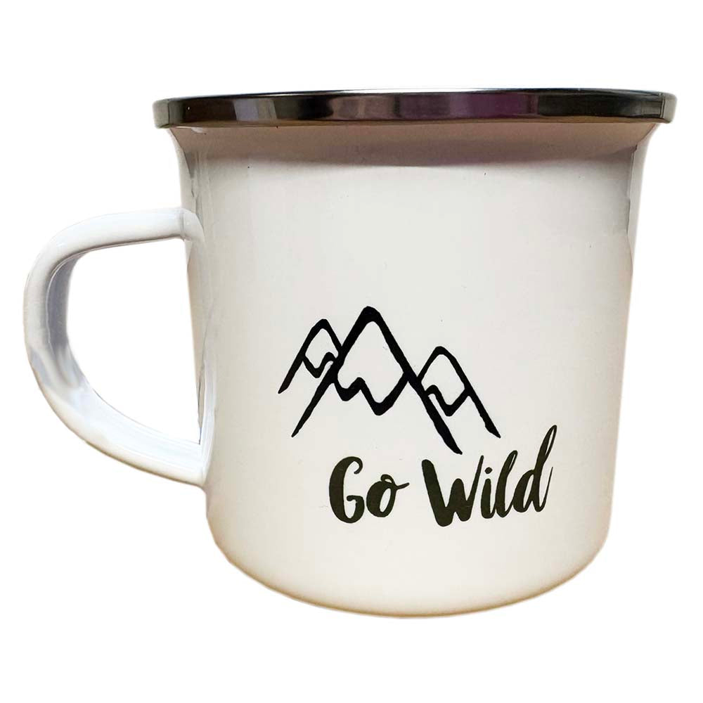 Wildcat Enamel Mug by Catherine Redgate