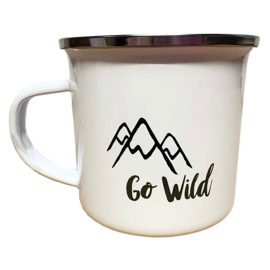 Wildcat Enamel Mug by Catherine Redgate