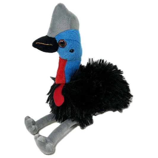 This Cassowary soft toy has a luscious, thick plush body ,short plush neck and legs and shiny safety eyes. This fearsome bird looks cute with his plush casque and felt wattle.
Eco friendly made with recycled plastic bottles, extra fun for cuddles while staying environmentally friendly.
Cassowary's are one of the closest living species to dinosaurs and the second largest bird in the world.
20cm tall
Suitable from birth.
Hand Wash