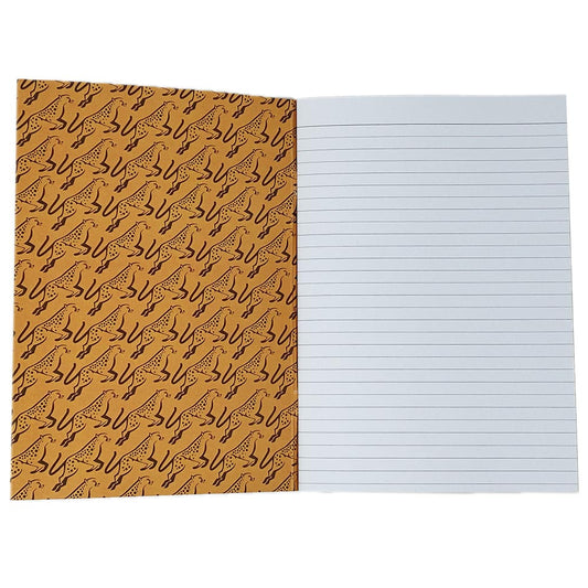 This Edinburgh Zoo C is for Cheetah Jotter is a fun addition for notes. Lined pages with a stiff cover, perfect for work, school or home. 
Edinburgh Zoo has come together with Hole In My Pocket to create a fun, retro range of cheetah themed products. Shop the collection here.
Illustrated by Allistair Burt, Hole In My Pocket
210 x 148 A5