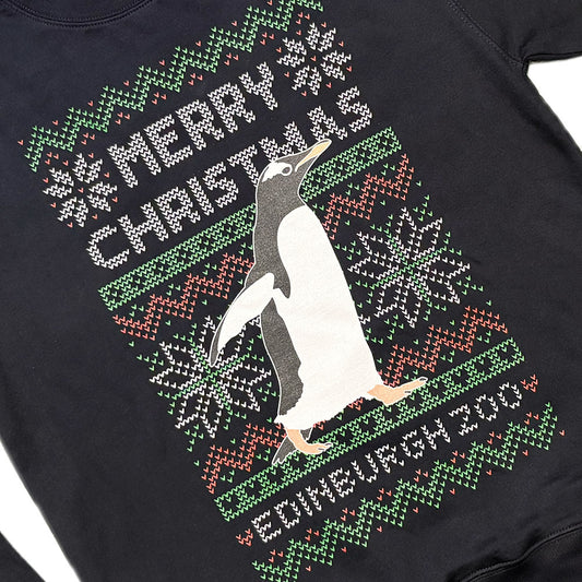 Edinburgh Zoo Gentoo Christmas Jumper - Navy