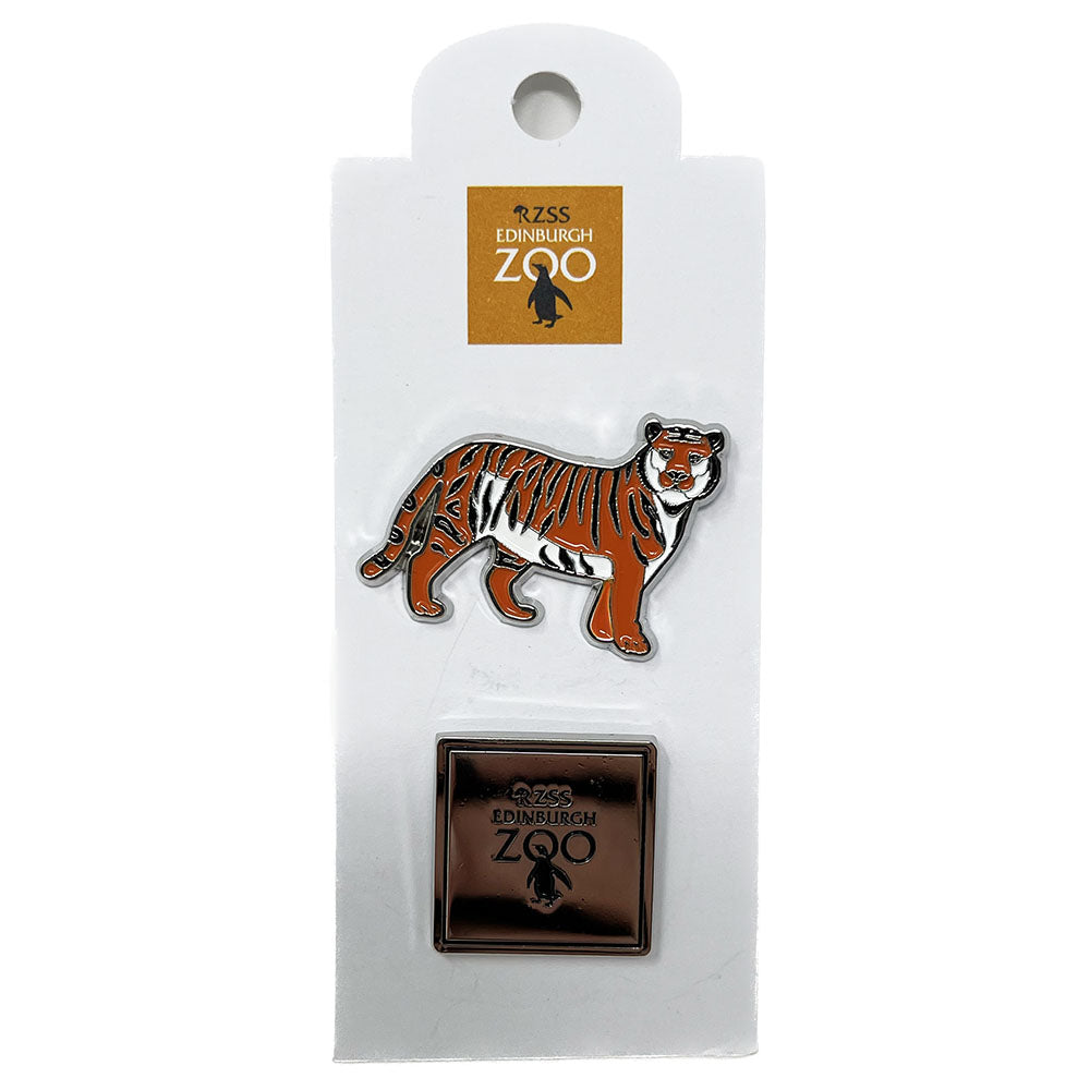 A range of high quality metal pin badges branded with the official Edinburgh Zoo logo. Dimensions: approx. 3 x 2.5cm. Available in sloth, red panda, penguin, flamingo, giraffe, koala and tiger designs.