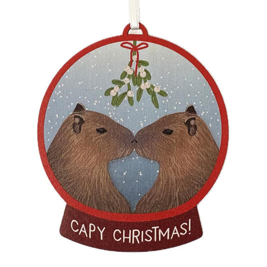 Edinburgh Zoo Capybara Snow Globe Hanging Decoration