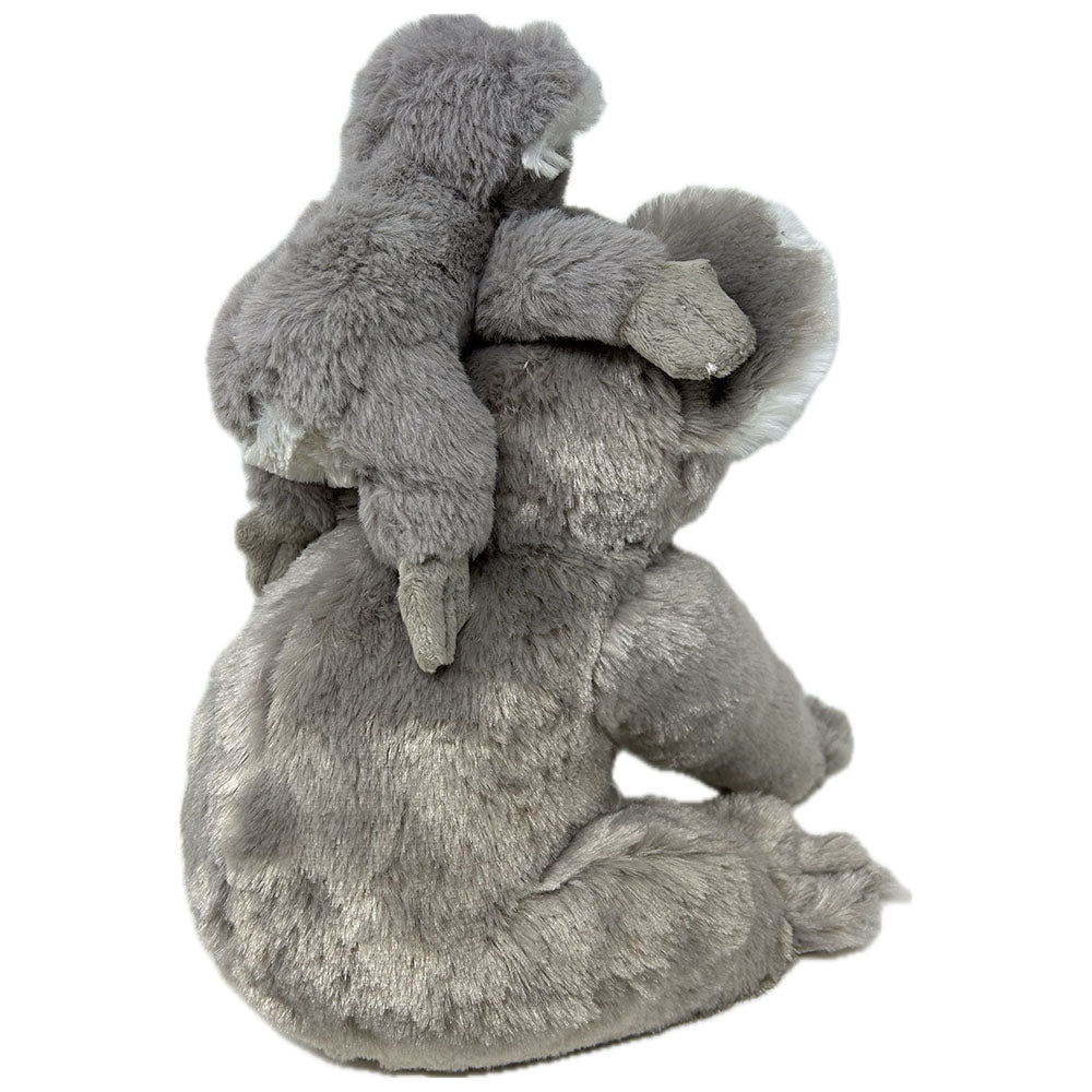 Introducing your new cuddly companions - Edinburgh Zoo's Mum and Baby Koalas! This 30cm plush toy is made from soft and huggable material, making them perfect for snuggling up with. Bring home a piece of the Australian Outback and support wildlife conservation efforts with this adorable duo.