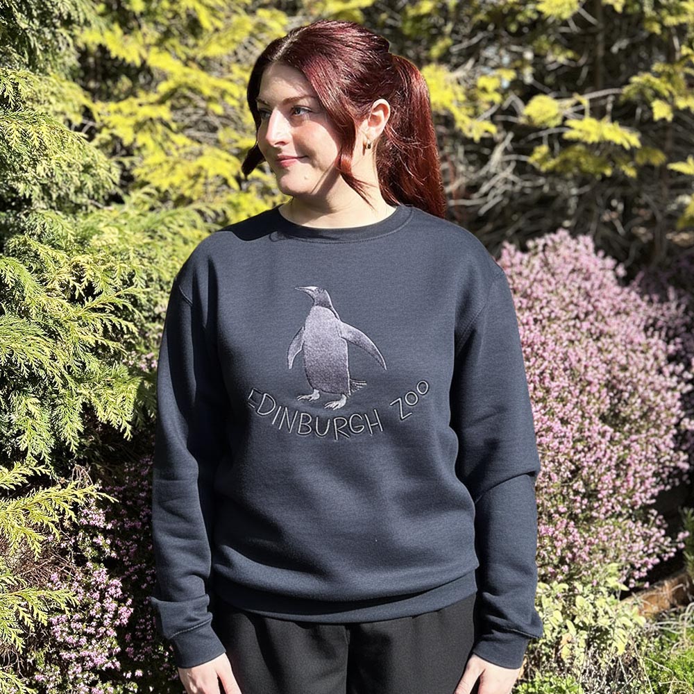 Edinburgh Zoo embroidered penguin sweatshirt - navy