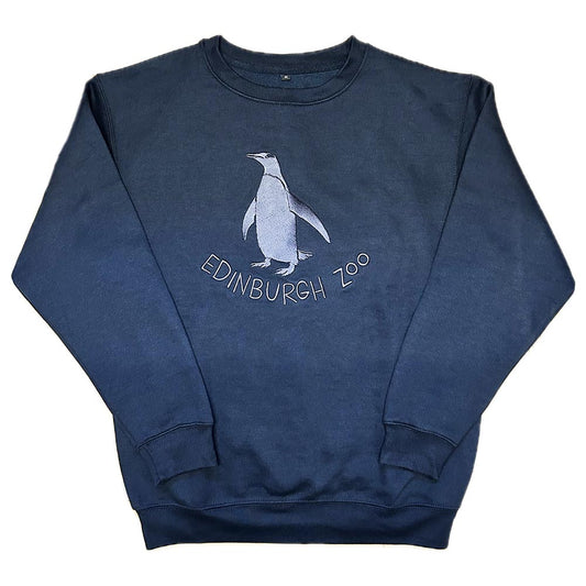 Stay warm with our Edinburgh Zoo Penguin Sweatshirt in Navy with large embroidered penguin Edinburgh Zoo Logo. This hoody is a standard fit and is made from cotton with fleeceback inner, ribbed cuffs, neck and hem.
Watch our Edinburgh Zoo Penguins live here.
