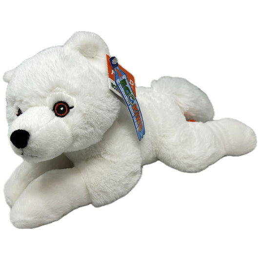 Wild Republic EcoKins Arctic Fox soft, plush toy is 30cm long,&nbsp;manufactured and stuffed with 100% recycled PET materials. This beautiful and educational toy is environmentally friendly, made from 16 recycled water bottles and extremely huggable.