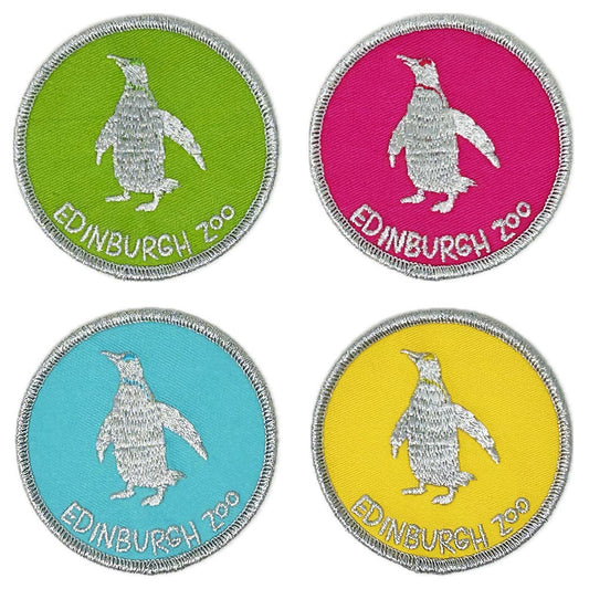 P..p..p..pick up a Penguin Patch with Edinburgh Zoo embroidery.
This fabulous Navy patch with silver embroidery can be ironed or sewn onto various materials.
