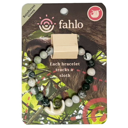 Fahlo sloth bracelet - rainforest green