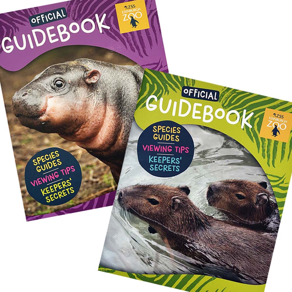 Discover the animals of Edinburgh Zoo with this guidebook! Learn fun facts about the different species and explore the unique habitats of the zoo. Whether you're a first-time visitor or a longtime fan, the Edinburgh Zoo guidebook offers something for everyone. From giraffes to meerkats, explore the zoo's vast array of species and habitats. With detailed animal information, keepers' secrets and more, the guidebook is the perfect companion for a memorable day out.
Please note Guidebooks will be sent wit
