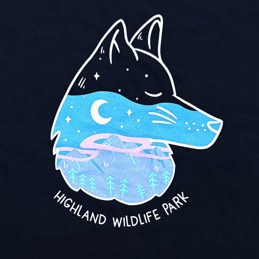 Highland Wildlife Park Wolf T-shirt - Black
