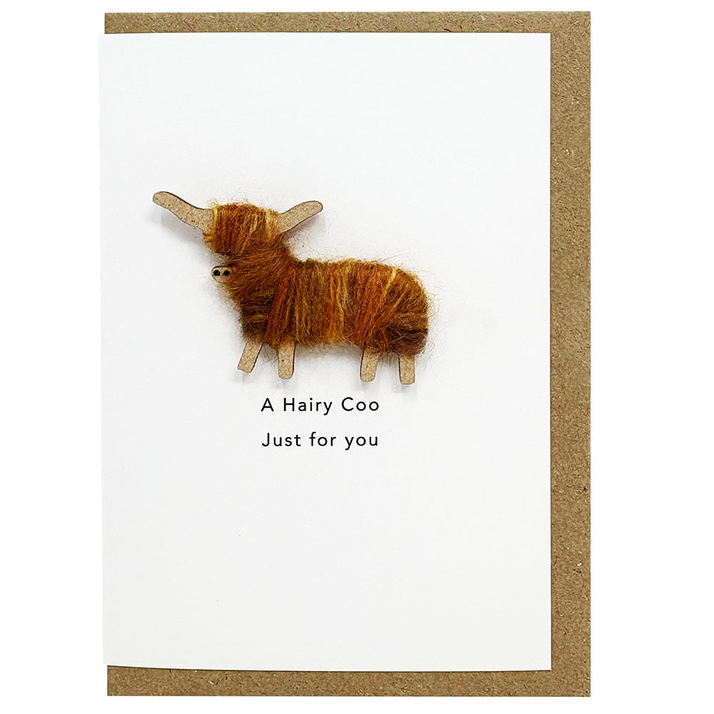 Hairy Coo just for you greetings card