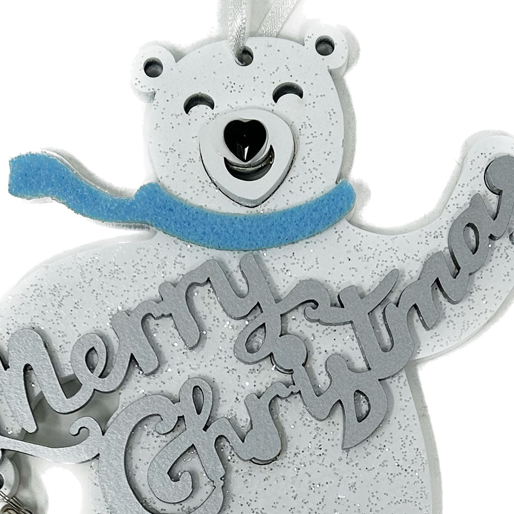 White Jolly Polar Bear Decoration