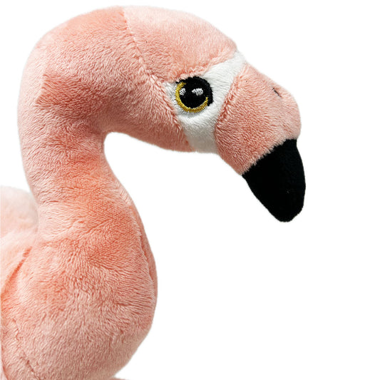 This Flamingo by Keel is made from 100% recycled materials. Plush body for super soft cuddling, extra fluffy wings, felt beak to rub and weighted to sit perfectly.
Learn about our flamingos here.
Hand wash.
18cm tall.