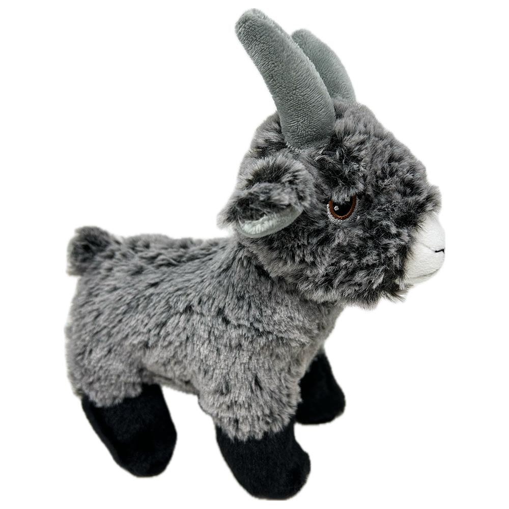 This Goat by Keel is made from 100% recycled materials. Plush multi textured body for super soft cuddling, felt horns & nose to rub and embroidered eyes.
Hand wash.
20cm tall.