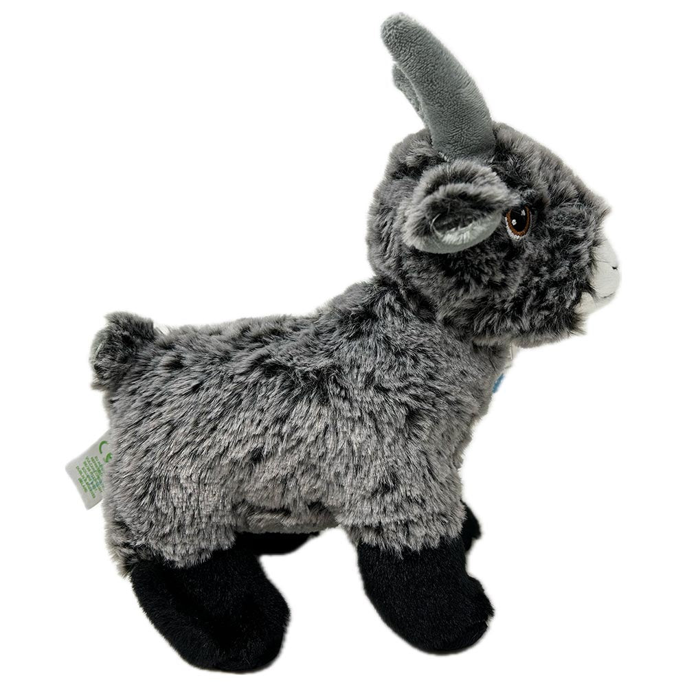 This Goat by Keel is made from 100% recycled materials. Plush multi textured body for super soft cuddling, felt horns & nose to rub and embroidered eyes.
Hand wash.
20cm tall.