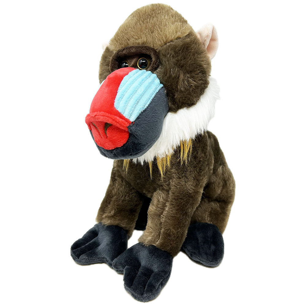 Meet your new primate pal, this Mandrill Eco Soft Toy is great fun and great for the environment. Made with 100% recycled PET materials, this toy is super soft and sustainable.
Mandrills are the largest monkey in the world, they live in groups, called ‘hordes’.
27cm high.
Suitable from birth.