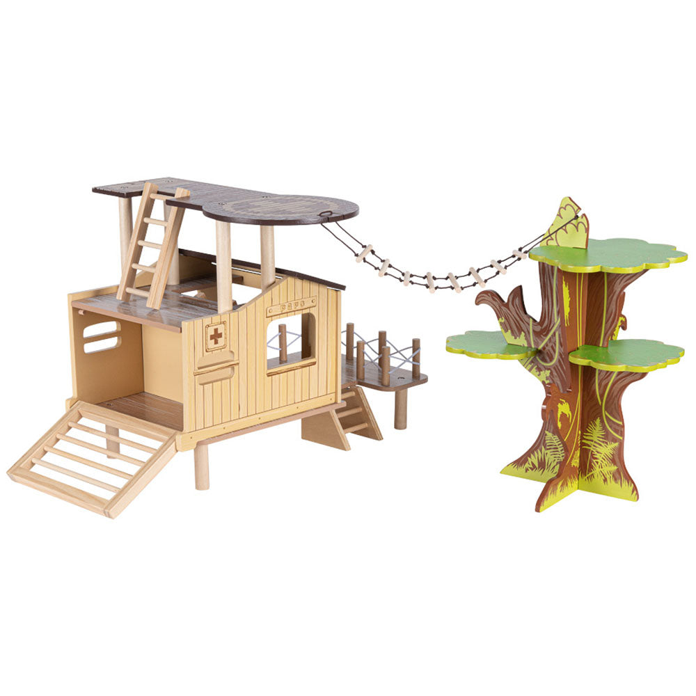 Enjoy a fun and exciting world through play for young children with the authentic and detailed products by Papo. Ignite children's imagination and fuel educational play with experiences that are full of adventure and wonder. This Papo Wooden Bush Hospital is suitable for children between 3 to 8 Years.