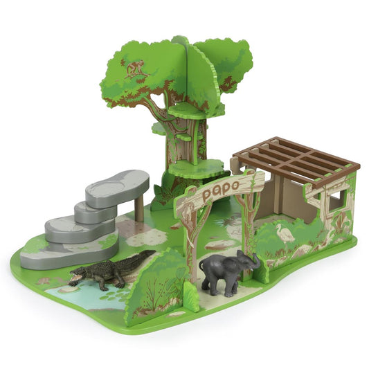 Enjoy a fun and exciting world through play for young children with the authentic and detailed products by Papo. Ignite children's imagination and fuel educational play with experiences that are full of adventure and wonder. This Papo Wooden Animal Reserve is suitable for children between 3 to 8 Years. PLEASE NOTE - ONLY 2 FIGURES ARE INCLUDED.
