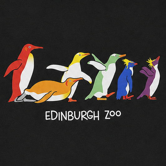 Edinburgh Zoo penguin waddle t-shirt - black