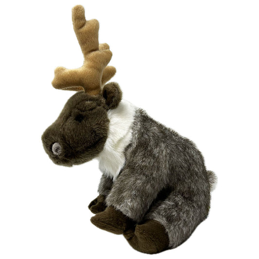 This Reindeer soft toy by Nature Planet is so soft and cuddly. By purchasing this Reindeer you will be supporting an education project in Indonesia through Plan International. Reindeer toy stands approximately 18cm tall.