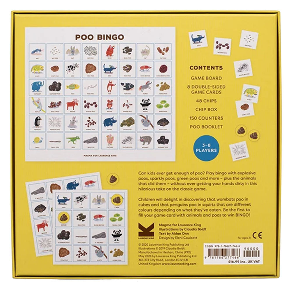 This is no ordinary game of bingo! Introducing the Poo BINGO game - the wild and wacky way to have a poo-per good time! Each player compete for the ultimate prize while learning fun facts about the 24 featured animals. Who will be the first one to make a "dirty dozen"? Get ready for hours of outrageous fun!