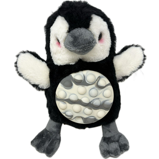 Poppykins sensory mini penguin soft toy - 20cm