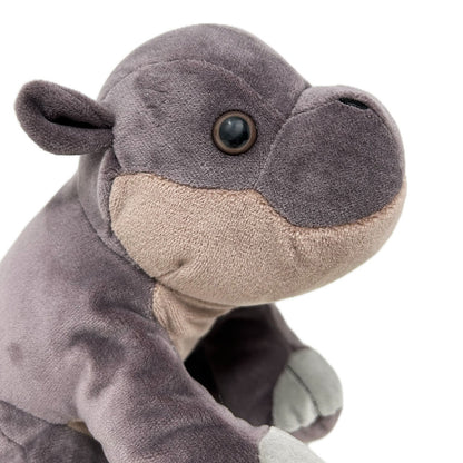 Get ready to cuddle up with this adorable Pygmy Hippo Soft Toy! This 22cm plush is the perfect addition to any collection, with its fluffy tail, detailed feet and oh-so-soft body. It's a must-have for any hippo lover. No watering hole required!