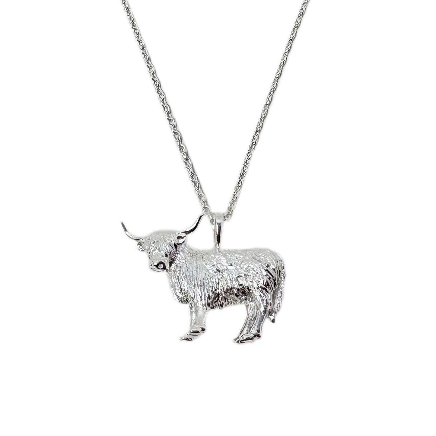 Reeves & Reeves Highland Cow Silver Necklace
