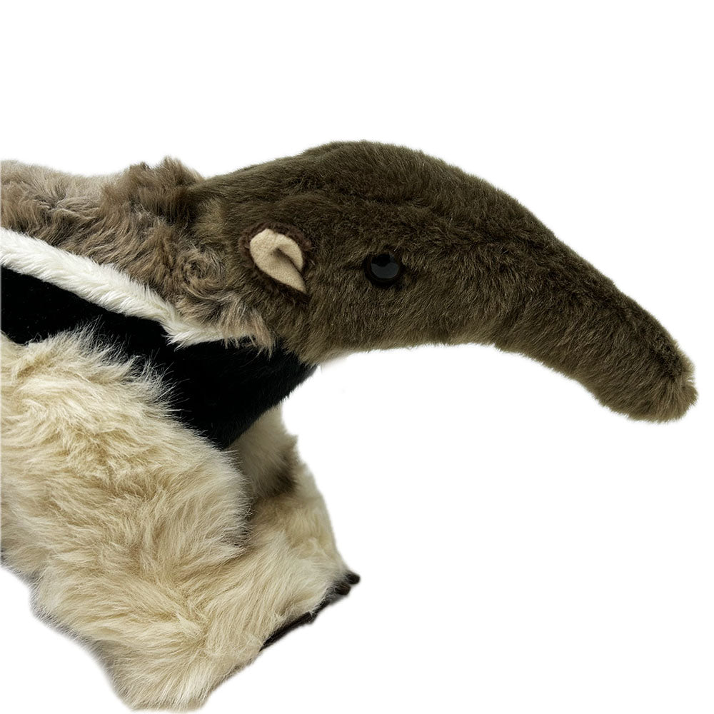 This anteater soft toy is very huggable with his multiple textures. He has a full plush body, a thick tail and safety eyes.
RZSS Conservation works with our long term partners the Wild Animal Conservation Institute in Brazil to help protect these amazing animals. Find out more here.
40cm long (including tail)
Hand Wash