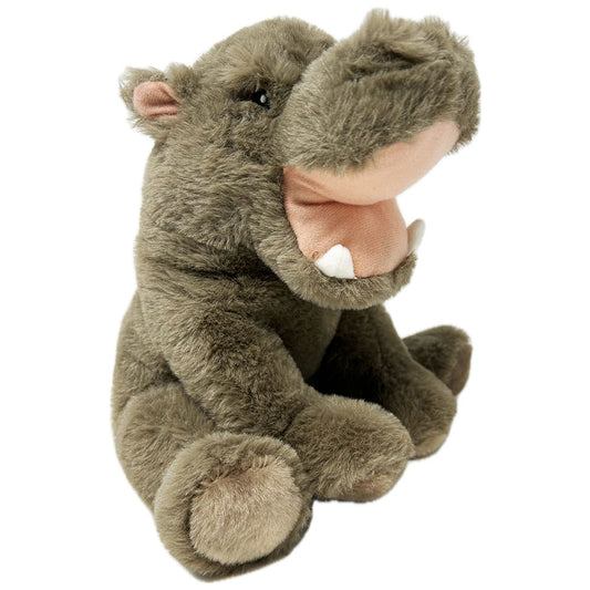 Meet the Hippo Eco Soft Toy, the cuddliest way to help save the planet! Made from plush and felt materials, this hippo features a big quirky mouth and teeth, all made from recycled materials. Hug your new soft buddy and reduce world waste.