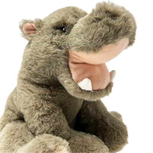 Meet the Hippo Eco Soft Toy, the cuddliest way to help save the planet! Made from plush and felt materials, this hippo features a big quirky mouth and teeth, all made from recycled materials. Hug your new soft buddy and reduce world waste.