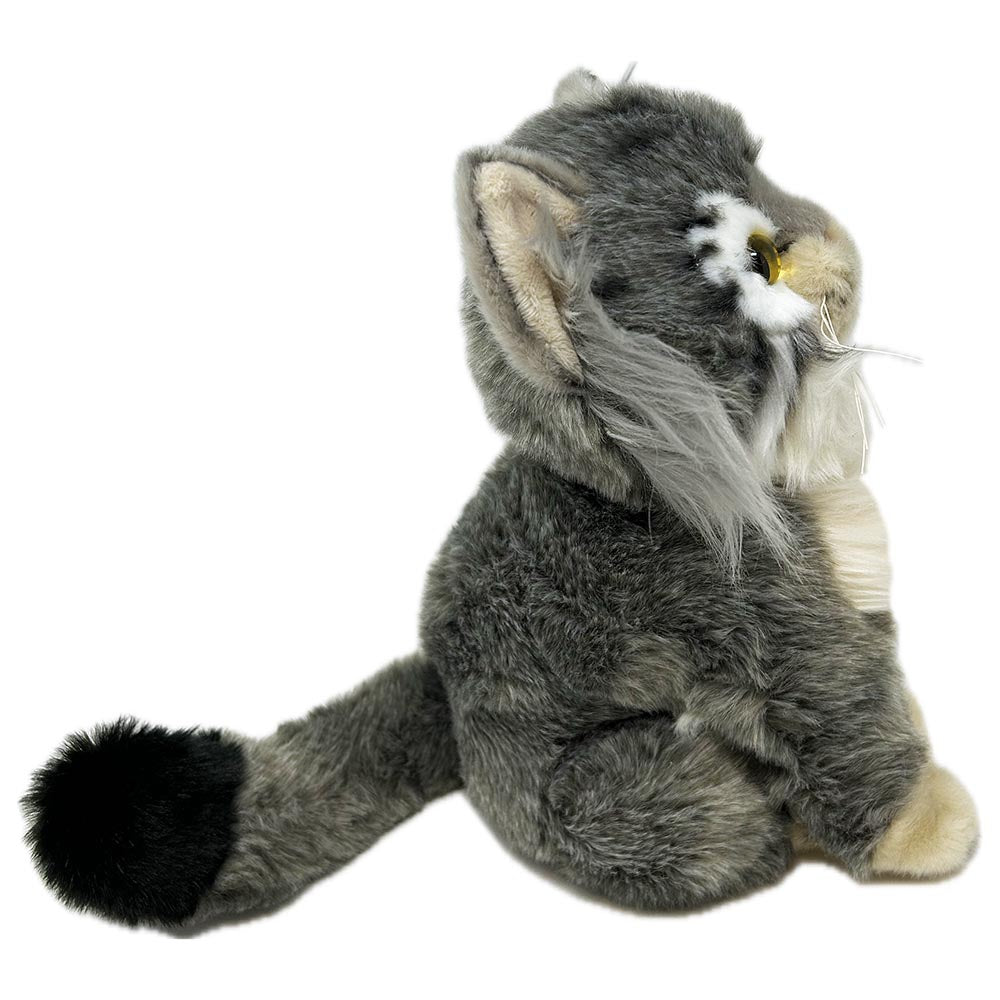 Get your paws on this 28cm high Pallas's Cat soft toy. Thick plush fur in varied textures, fluffy mane, long whiskers and deep golden eyes captures the essence of the beautiful Pallas Cat. Stuffed with PET recycled material to make this furry pal not only adorable but also environmentally friendly.
Find out more about out Pallas Cats here.