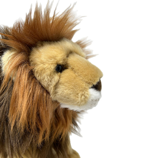 Get ready for some roarin' good fun with this Lion Soft Toy! Stuffed with recycled PET made from old plastic bottles, this 28cm plush toy is not only cuddly and majestic, but also environmentally friendly. A purchase you can feel good about, while enjoying some cuddles with this new furry friend.