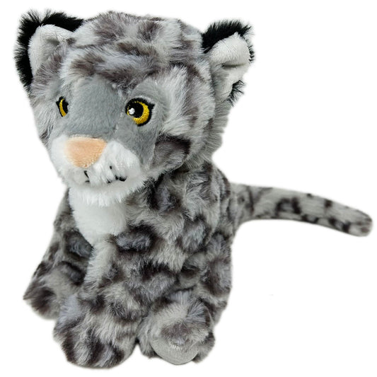 This Re-Pets Snow Leopard soft toy from Nature Planet is a soft and huggable pal, made with eco friendly re-pets technology.
RPET (Recycled Polyethylene terephthalate) comes from plastic that has been used for packaging such as water and juice bottles. The plastic is collected, sorted, cleaned and shredded into pellets that can be melted again and spun into threads. The threads can then be knitted or woven into fabric that can be used in making your new favourite plush toy! 
Size: 19cm/7'5" 