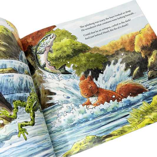 Rowan and his sister Hazel are leaving their drey on their own for the very first time. Hazel is excited and can't wait to find tasty things to eat! Rowan is more nervous, and reminds his sister that Mum said not to wander too far...
Written in Lynne Rickards' signature rhyme, this is a charming tale of courage. Jon Mitchell's beatutiful illustrations of Scottish woodlands are full of detail and character.
From the author of best-selling Skye the Puffling and Rowan the Red Squirrel, Oran the Curious Otter