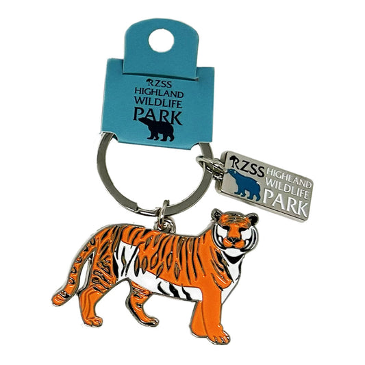 A range of high quality metal keyrings branded with the official Highland Wildlife Park logo. 
Dimensions: 12 x 5cm.
Available in Polar Bear, Snow Leopard, Tiger & Wolf. 