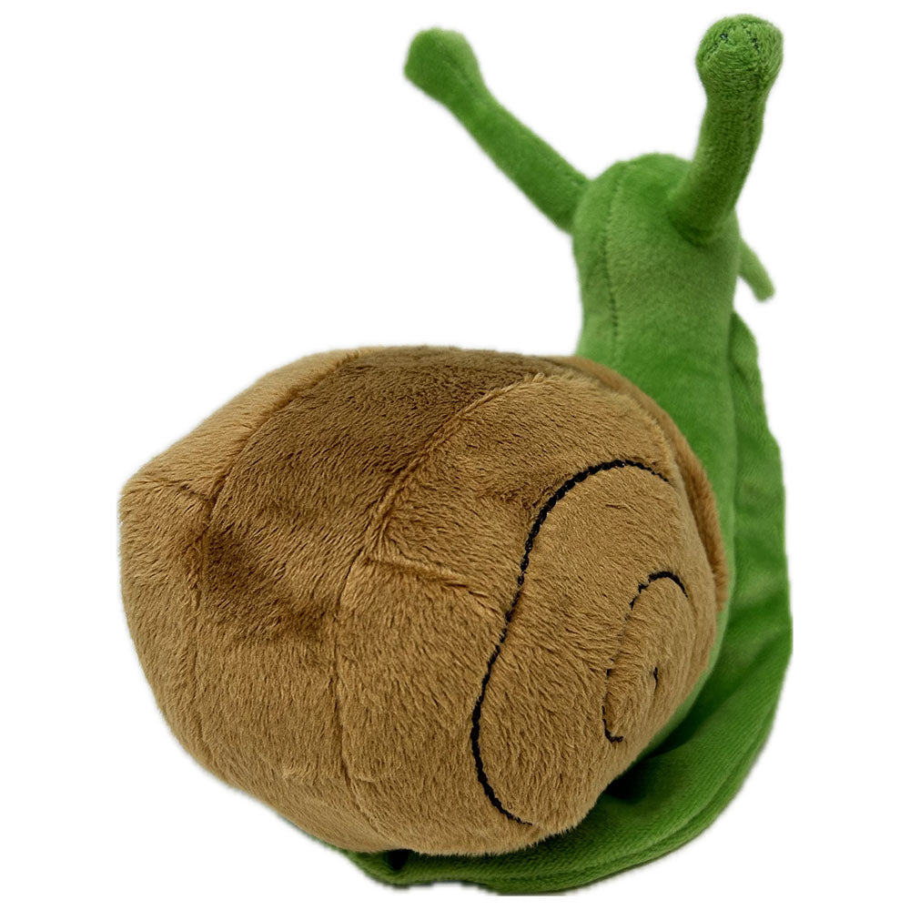 Get ready for some slow and steady fun with our Snail Soft Toy! Made with recycled stuffing, this snuggly snail is environmentally friendly and oh-so-soft. Perfect for cuddling or taking on adventures, this toy is sure to bring a smile to everyone's face. Suitable from birth. Wipe clean only.