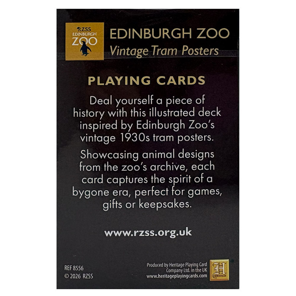 Edinburgh Zoo memories tram posters pack of playing cards