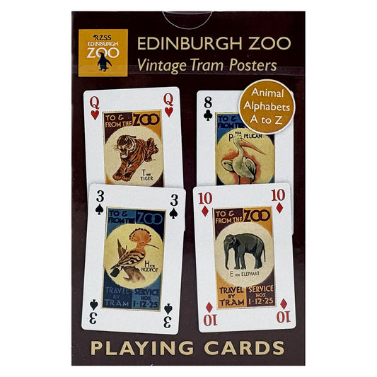 Edinburgh Zoo memories tram posters pack of playing cards