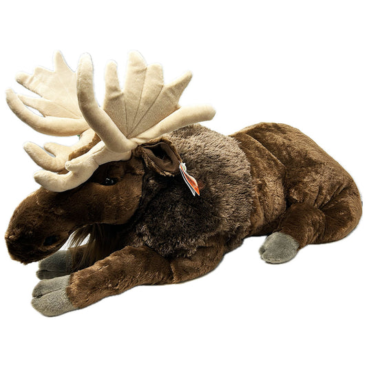 Get ready to go on an adventure with our Jumbo Elk (moose) plush toy! This oversized plush boasts antlers and a mixed plush textures, making it the perfect companion for any playtime. Bring some quirky fun to your collection with this playful and lovable Jumbo Elk.