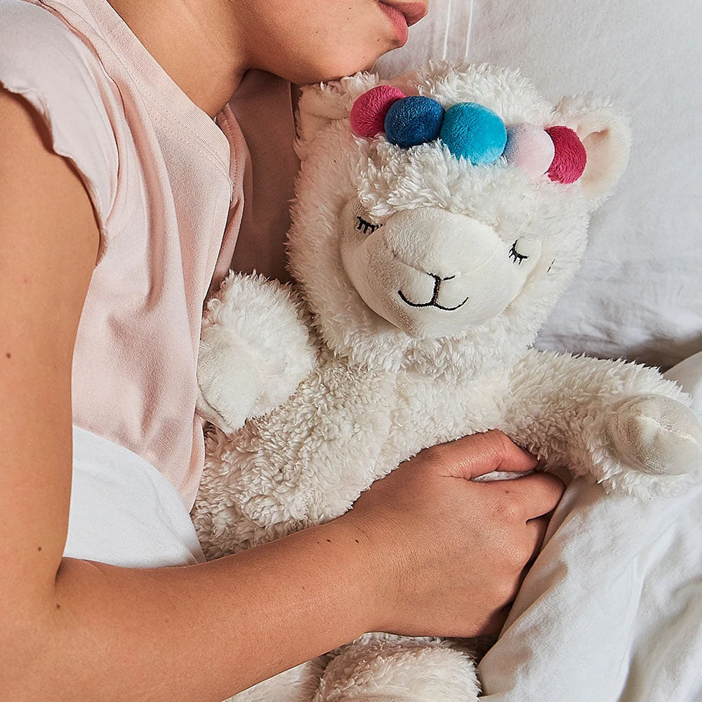 This fully microwaveable Llama soft toy is perfect to snuggle up to and provide that extra warmth and comfort during the cold winter evenings. The perfect gift for llama lovers.
Contains treated millet seeds and dried lavender.
Dimensions: Height 21cm, Width 14cm 