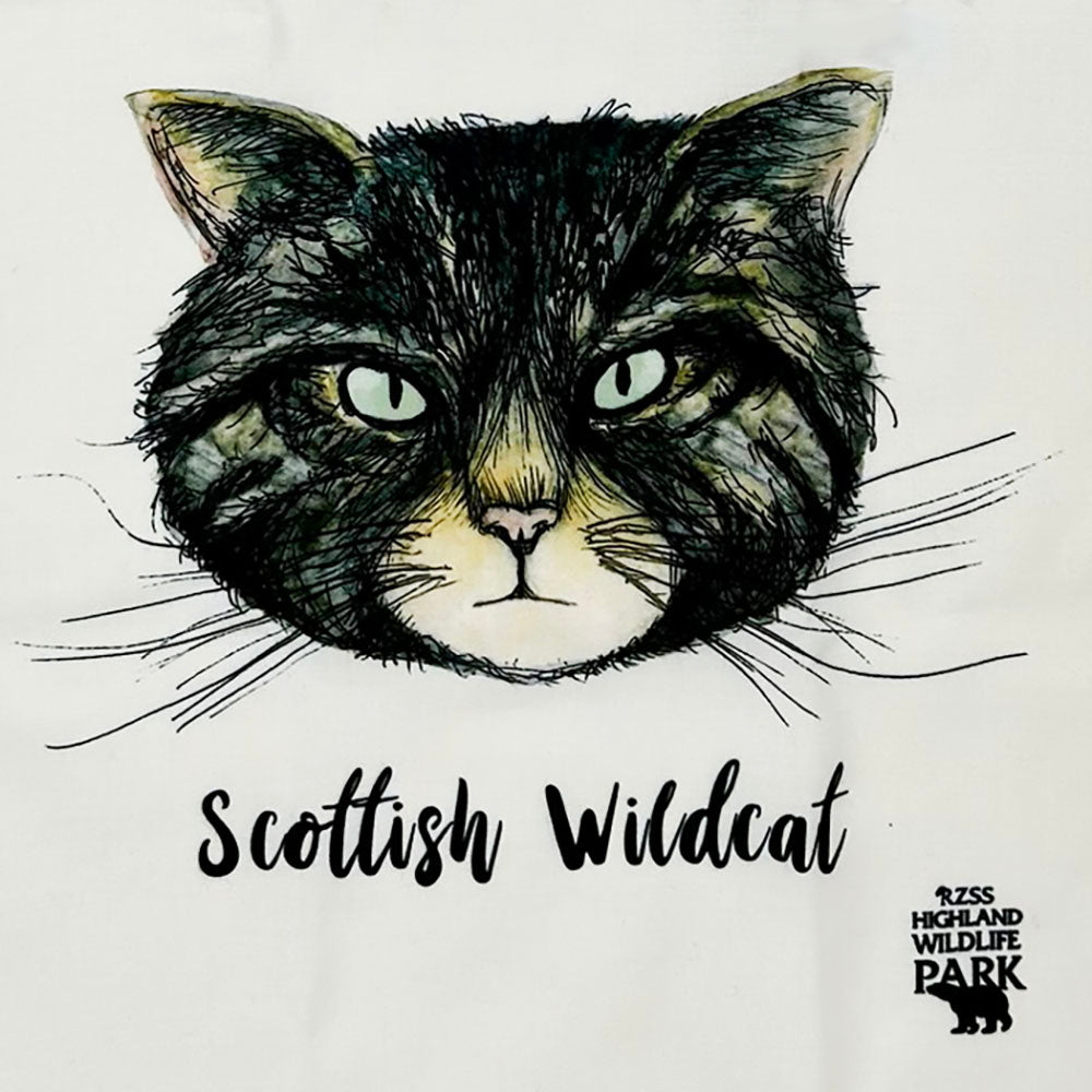 Carry your everyday essentials in style with this Highland Wildlife Park Wildcat Tote Bag by Catherine Redgate! This tote is perfect for your wild side, featuring a fierce wildcat illustration with designer flair. Purr-fect for the fashion-savvy! Dimensions: 46cm x 38cm