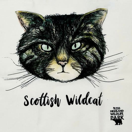 Carry your everyday essentials in style with this Highland Wildlife Park Wildcat Tote Bag by Catherine Redgate! This tote is perfect for your wild side, featuring a fierce wildcat illustration with designer flair. Purr-fect for the fashion-savvy! Dimensions: 46cm x 38cm